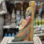 Isis and Osiris Statue, Egyptian Limestone Sculpture, Goddess of Protection - صورة إضافية 5
