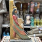 Isis and Osiris Statue, Egyptian Limestone Sculpture, Goddess of Protection - صورة إضافية 8
