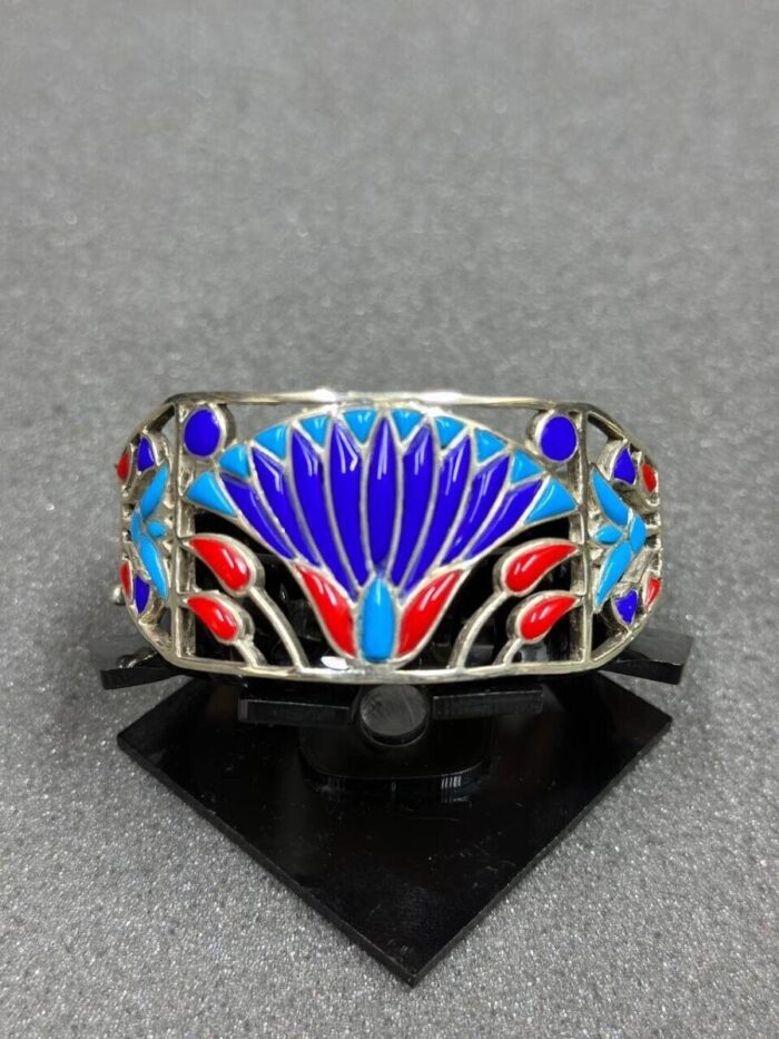 Lapis Lazuli Lotus Bracelet: Egyptian Antique Replica