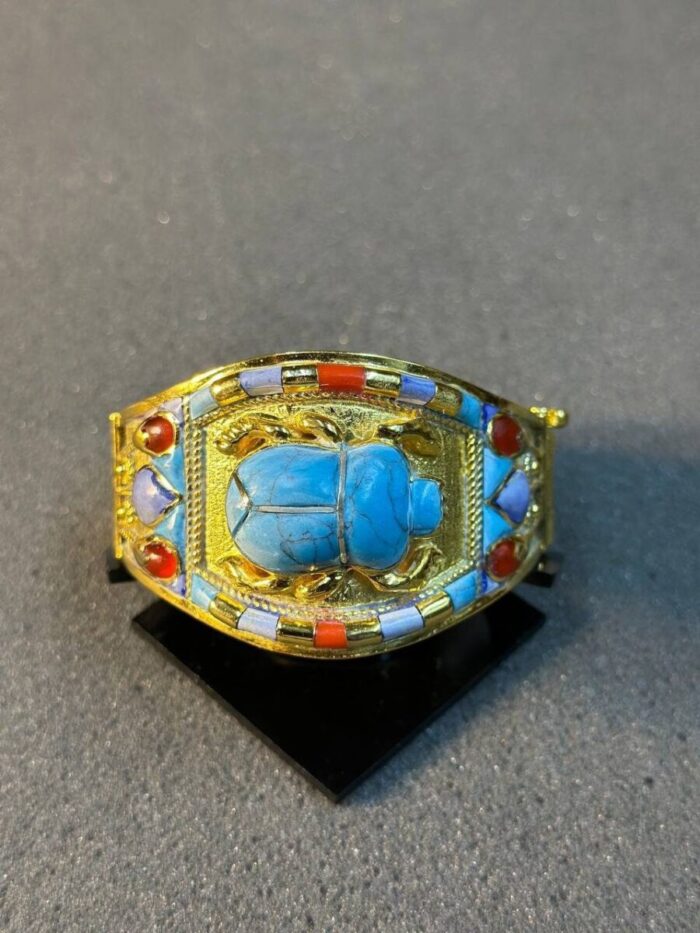 Lapis Lazuli Scarab Bracelet - Egyptian Antique Replica