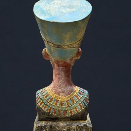 Queen Nefertiti Bust Statue – 30cm Egyptian Replica, Stone Finish Decor - صورة إضافية 2