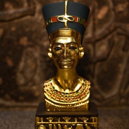 Queen Nefertiti Statue: Gold Leaf Egyptian Replica, Home Decor - صورة إضافية 2