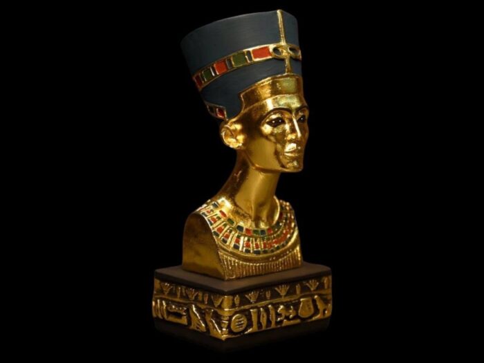 Queen Nefertiti Statue: Gold Leaf Egyptian Replica, Home Decor - صورة إضافية 8