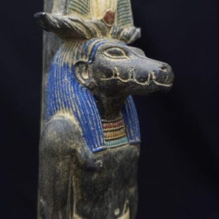 Rare Ancient Egyptian Antiquities Sobek Crocodile God Statue - Pharaonic Antique Stone B.C. Statue