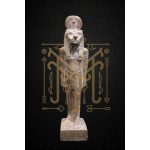 Red Granite Sekhmet Statue, Ancient Egyptian Lion Goddess