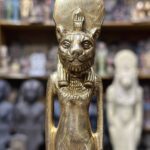 Sekhmet Statue – Egyptian Goddess of War, Gold Leaf Replica - صورة إضافية 3