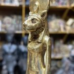 Sekhmet Statue – Egyptian Goddess of War, Gold Leaf Replica - صورة إضافية 7