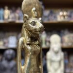 Sekhmet Statue – Egyptian Goddess of War, Gold Leaf Replica - صورة إضافية 9