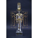 Silver Leaf Amun Ra Statue – Egyptian Mythology Stone Sculpture