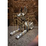 Silver Leaf Anubis Statue – Egyptian God of Mummification, Replica