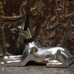 Silver Leaf Anubis Statue – Egyptian God of Mummification, Replica - صورة إضافية 6