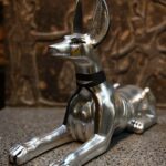 Silver Leaf Anubis Statue – Egyptian God of Mummification, Replica - صورة إضافية 7