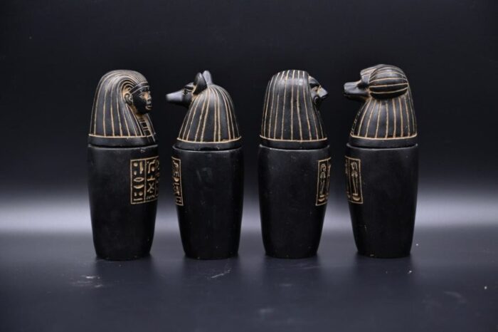 sons of Horus Statues - - Egyptian antiques - Egyptian deities-Egyptian mythology-sculpture gods - صورة إضافية 4