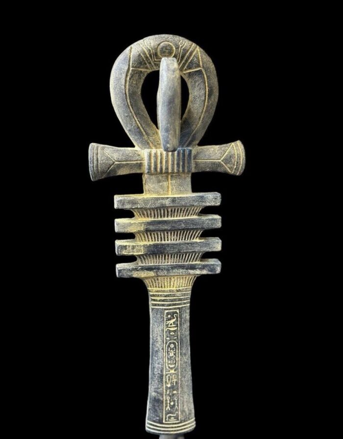 Stone Ankh – Egyptian Key of Life Sculpture - صورة إضافية 2