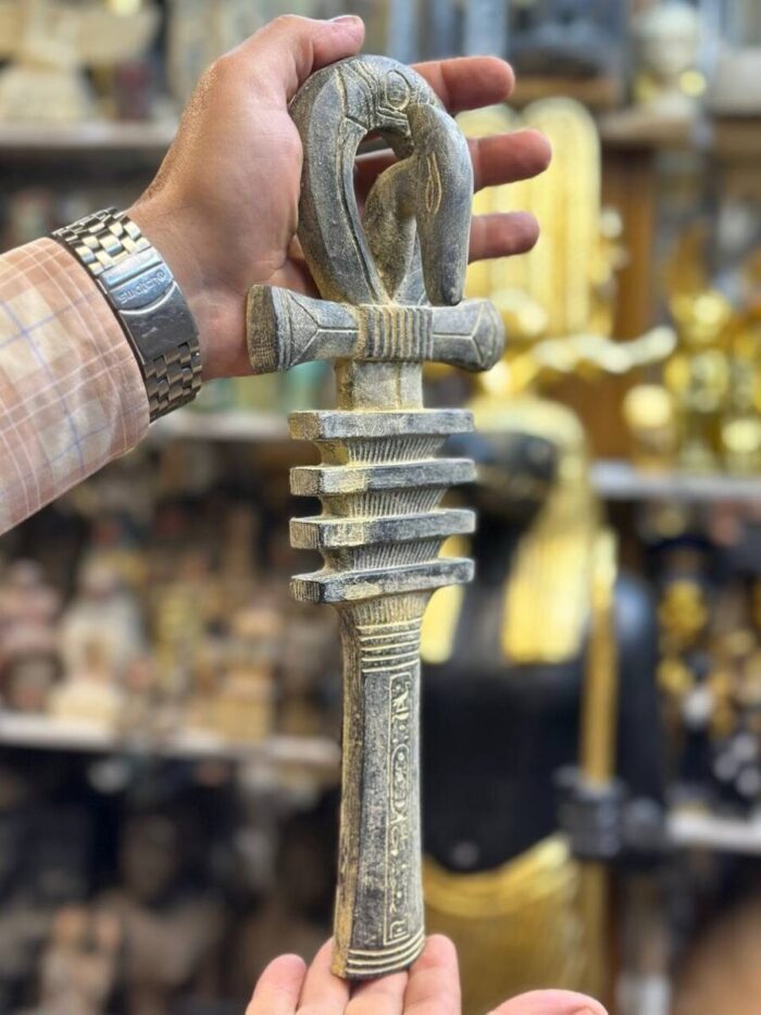 Stone Ankh – Egyptian Key of Life Sculpture - صورة إضافية 8