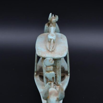 Stone Anubis Boat Statue with Horus - Egyptian Replica - صورة إضافية 2