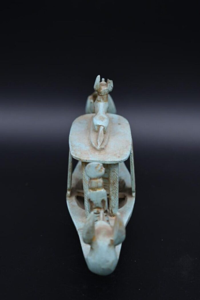 Stone Anubis Boat Statue with Horus - Egyptian Replica - صورة إضافية 2