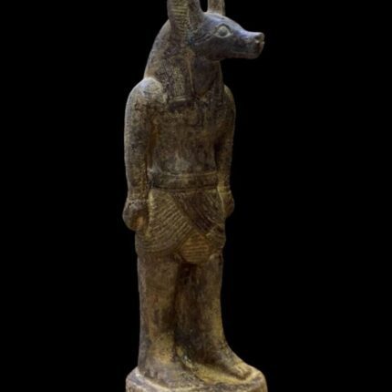 Stone Anubis Statue: Egyptian God of Mummification Replica