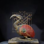 Stone Sacred Ibis Statue, Egyptian God Thoth Sculpture (15 cm)