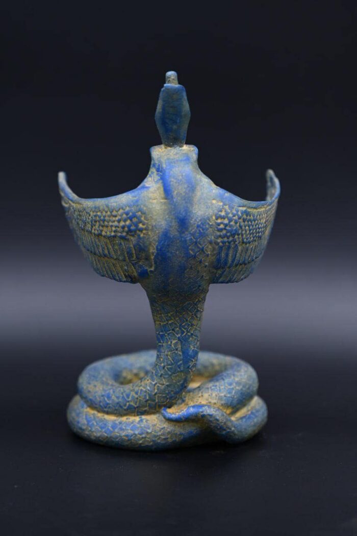 Uraeus Cobra Statue: Egyptian Wadjet Stone Sculpture - صورة إضافية 10
