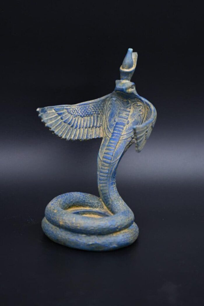 Uraeus Cobra Statue: Egyptian Wadjet Stone Sculpture - صورة إضافية 3