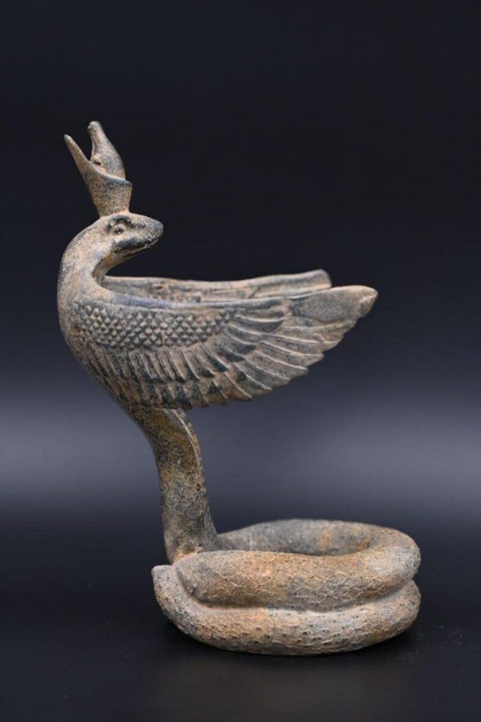 Uraeus Cobra Statue: Egyptian Wadjet Stone Sculpture - صورة إضافية 6