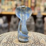 Vintage Egyptian Uraeus Cobra Statue, Wadjet Goddess Sculpture - صورة إضافية 2