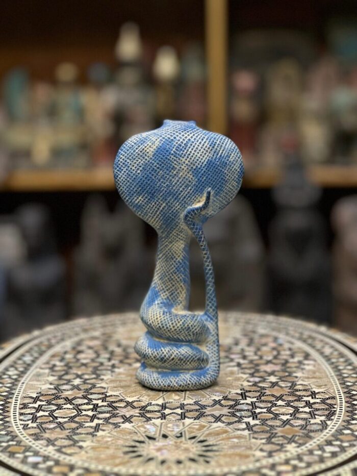 Vintage Egyptian Uraeus Cobra Statue, Wadjet Goddess Sculpture - صورة إضافية 8