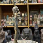 Vintage Hathor-Goddess of heaven,love,beauty, happiness-fertility in ancient Egyptian mythology-sculpture antiques statue-Egypt mythology - صورة إضافية 4