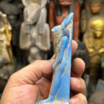 Vintage Sekhmet statue-made of Faience - goddess of war-sculpture amulet--ancient Egyptian goddess-Egyptian religion-mythology - صورة إضافية 4
