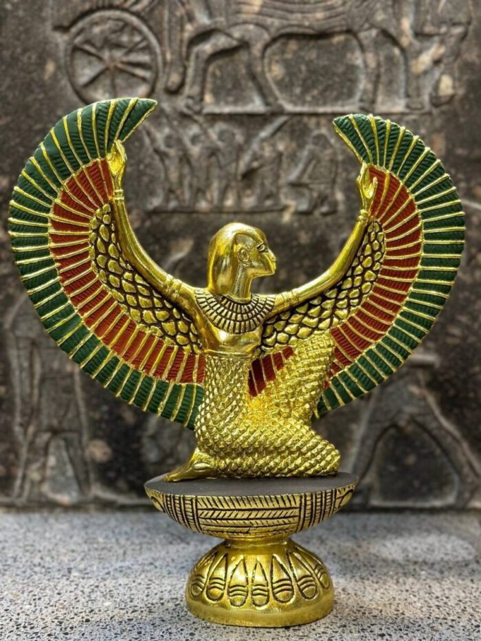 Winged Isis Statue, Egyptian Goddess Sculpture, Antique Replica - صورة إضافية 4
