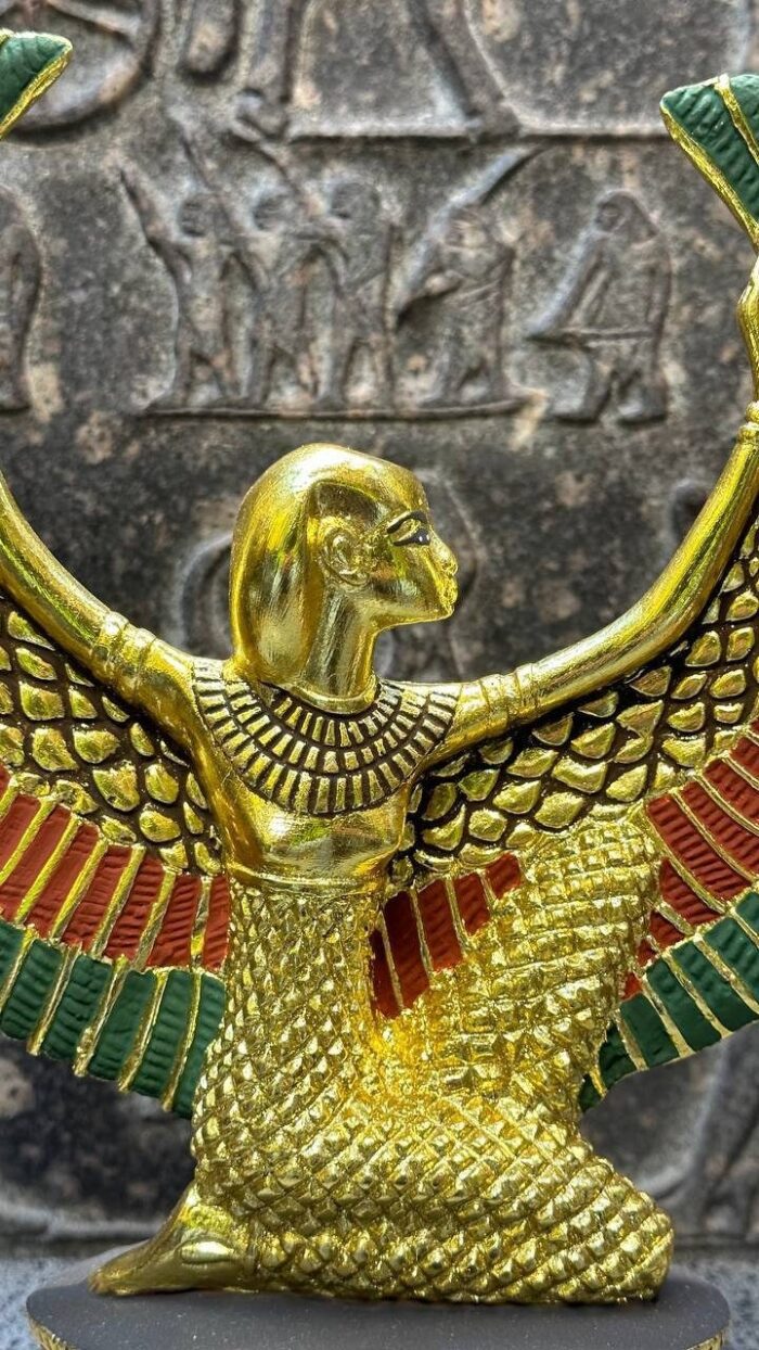 Winged Isis Statue, Egyptian Goddess Sculpture, Antique Replica - صورة إضافية 5