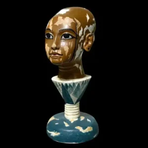 Tutankhamun Head Statue: Nefertum Lotus Bloom Replica