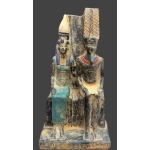 Amun Ra and Mut Statue: Egyptian Stone Mythology