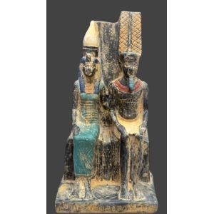 Amun Ra and Mut Statue: Egyptian Stone Mythology