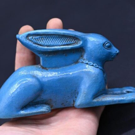 Ancient Egyptian Rabbit Statue, Unut Goddess of Fertility, Stone