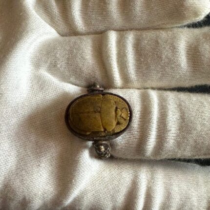 Ancient Egyptian Scarab Ring – King Thutmose III Cartouche, Copper Amulet