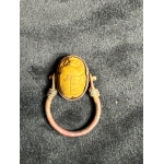 Ancient Egyptian Scarab Ring – King Thutmose III Cartouche, Copper Amulet