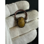 Ancient Egyptian Scarab Ring – King Thutmose III Cartouche, Copper Amulet