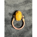 Ancient Egyptian Scarab Ring – King Thutmose III Cartouche, Copper Amulet