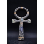 Ankh Statue: Key of Life, Scarab & Eye of Horus - Egyptian Symbol