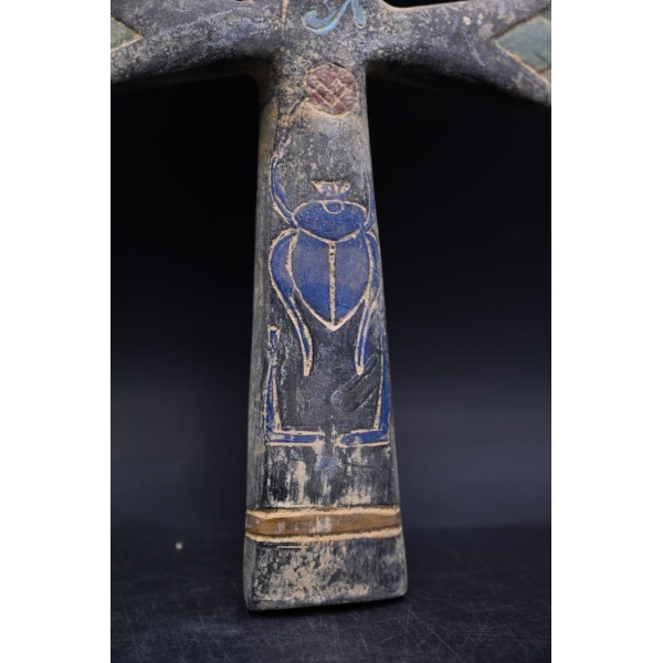 Ankh Statue: Key of Life, Scarab & Eye of Horus - Egyptian Symbol