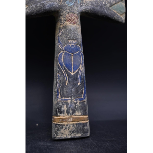 Ankh Statue: Key of Life, Scarab & Eye of Horus - Egyptian Symbol