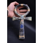 Ankh Statue: Key of Life, Scarab & Eye of Horus - Egyptian Symbol