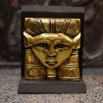 Antique Hathor Statue – Egyptian Goddess of Love, Gold Leaf Sculpture - صورة إضافية 2