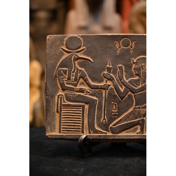 Authentic Thoth bloack -Egyptian god wisdom/intelligent, and writing-handcrafted antiquities-sculpture bloack-mythology/archaeology of Egypt