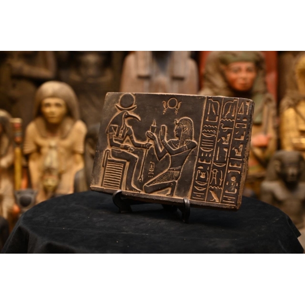 Authentic Thoth bloack -Egyptian god wisdom/intelligent, and writing-handcrafted antiquities-sculpture bloack-mythology/archaeology of Egypt
