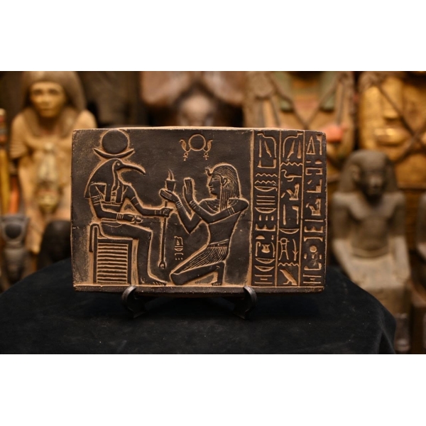 Authentic Thoth bloack -Egyptian god wisdom/intelligent, and writing-handcrafted antiquities-sculpture bloack-mythology/archaeology of Egypt