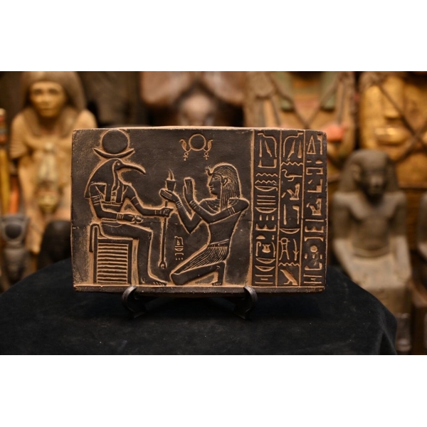 Authentic Thoth bloack -Egyptian god wisdom/intelligent, and writing-handcrafted antiquities-sculpture bloack-mythology/archaeology of Egypt
