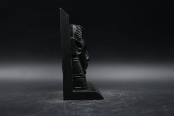 Basalt Hathor Mask Sculpture: Egyptian Goddess Replica - صورة إضافية 2